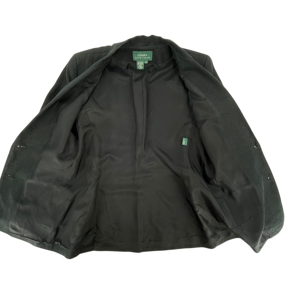 Lauren Ralph Lauren Women's Charcoal Gray 100% Linen Blazer Size 12 - Picture 7 of 11